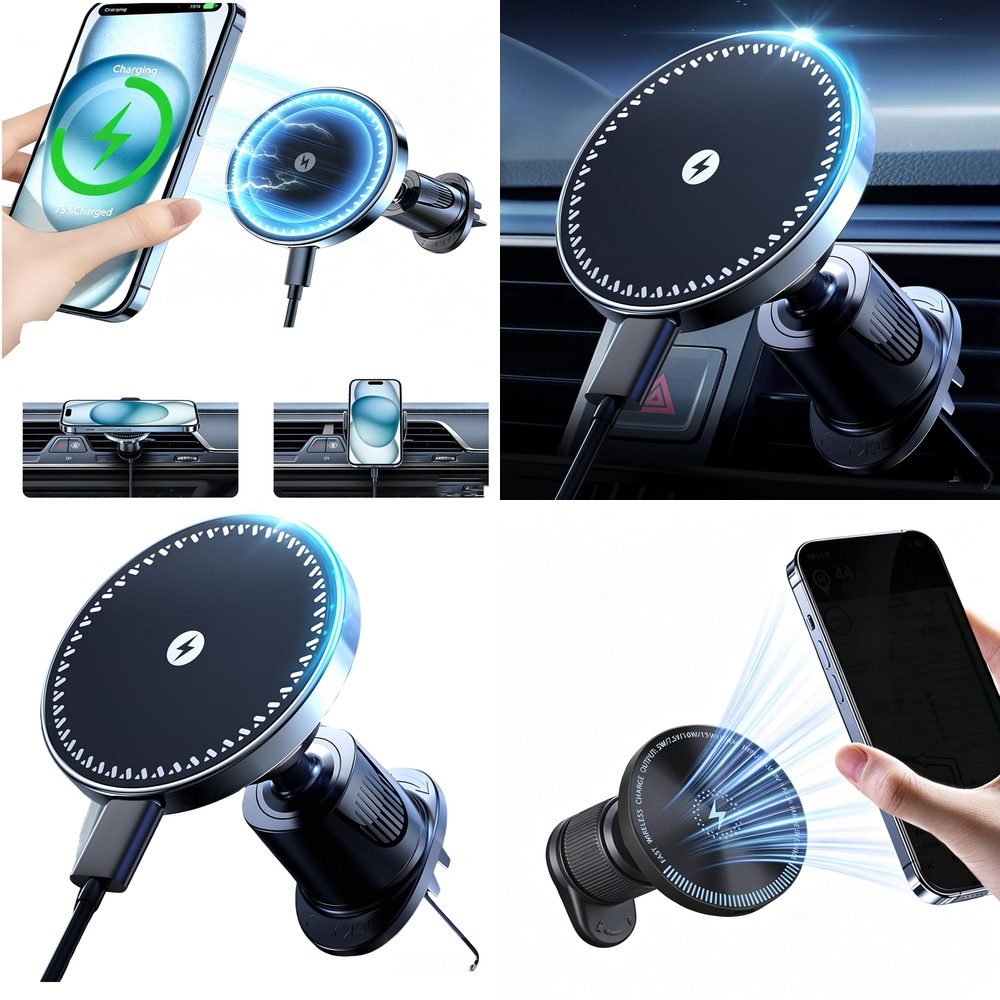 Phone Accessories Trending Products - Trendy elektronische accessoires: draadloze autolader, magnetische