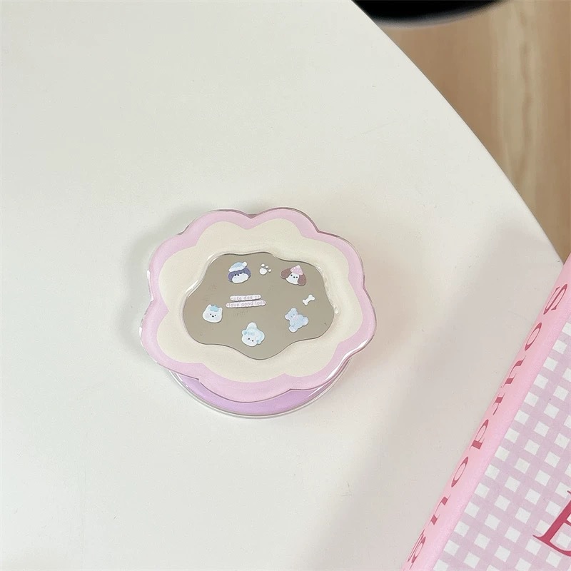 Pop Socket Grip - Kawaii Ins Mirror Pop Socket Telescopische