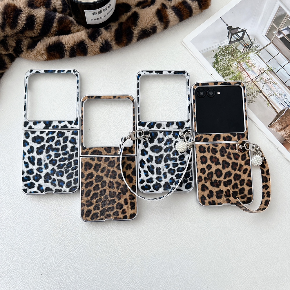 Phone Accessories Case - Luipaardprint Opvouwbare Flip Telefoonhoes Voor Motorola