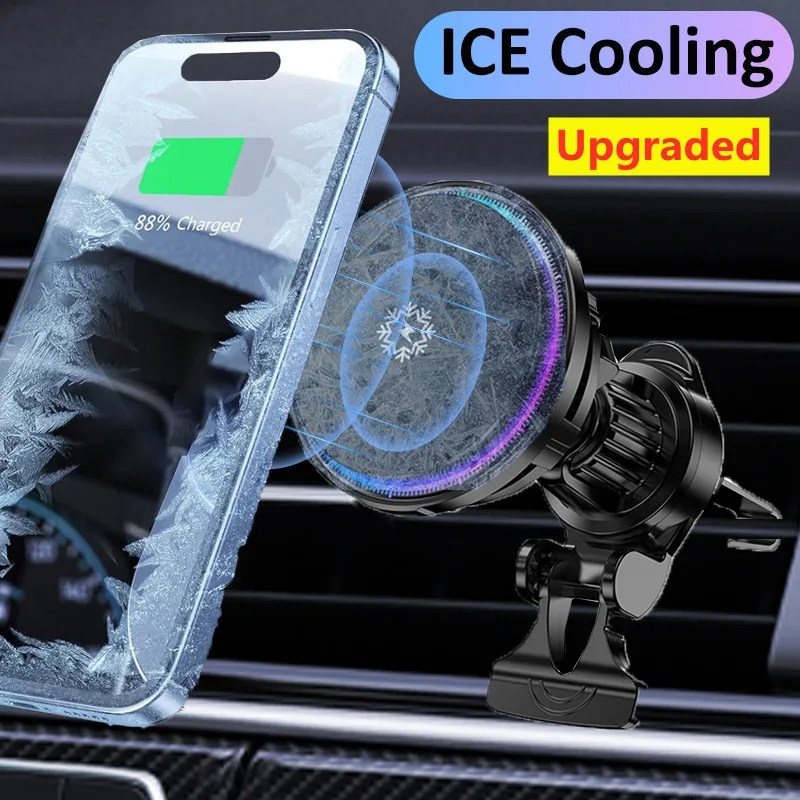 Phone Cooling Fan - Ijskoeling Magnetische Draadloze Autolader Snel Oplaadstation