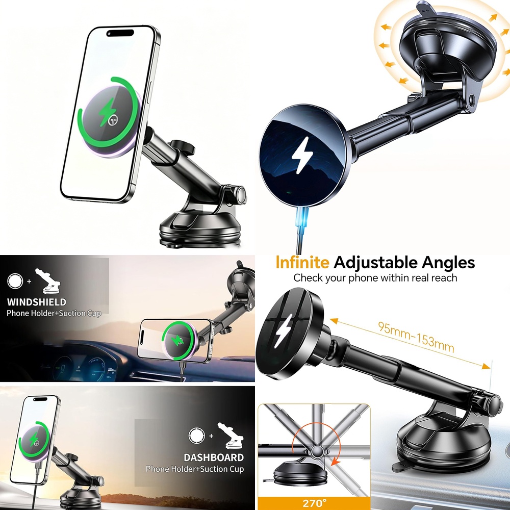 Phone Accessories Trending Products - Magnetische draadloze autolader dashboardhouder voor mobiele