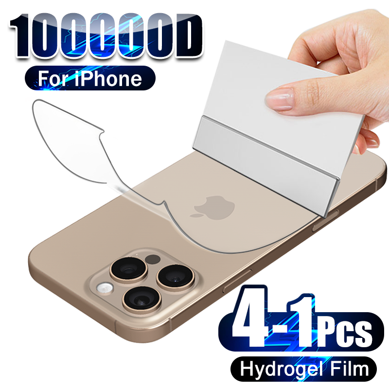 Phone Accessories Business - 4-1 Stuks Terug Hydrogel Film Voor