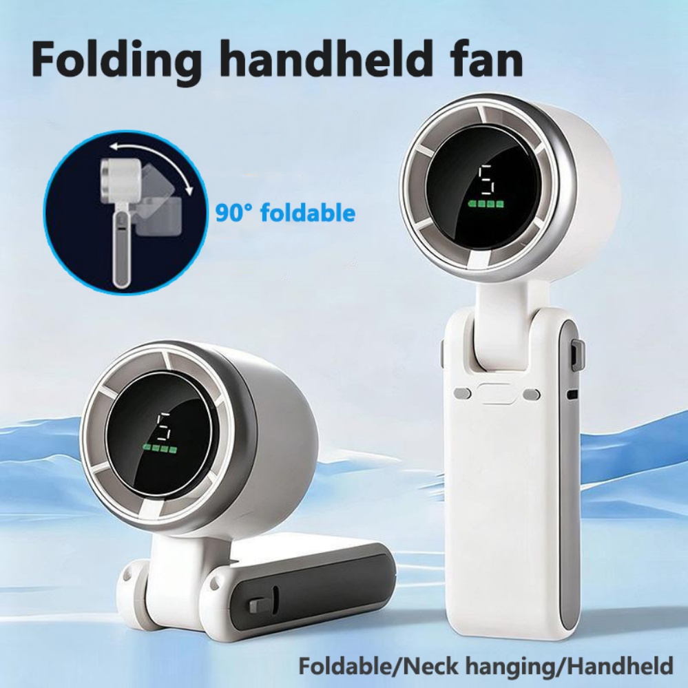 Phone Cooling Fan - Draagbare miniventilator Opvouwbaar/nahet nek hangend/handbediend Type-C