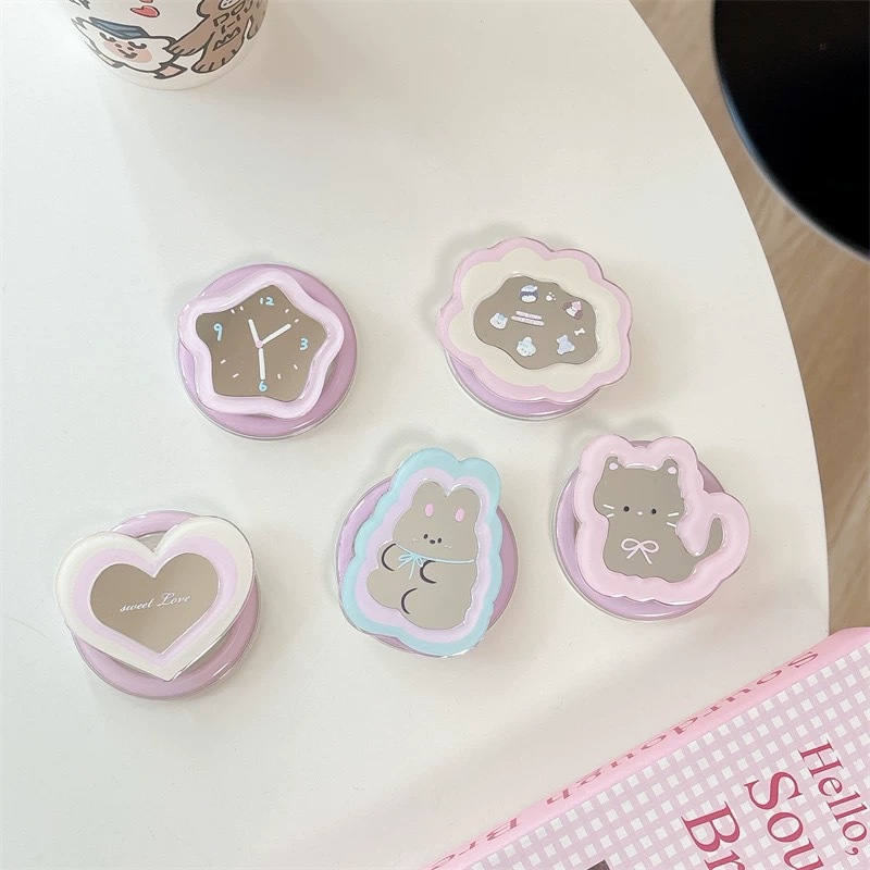 Phone Accessories Items - Cartoon Spiegel Telescopische Telefoonstandaard Kawaii Ins