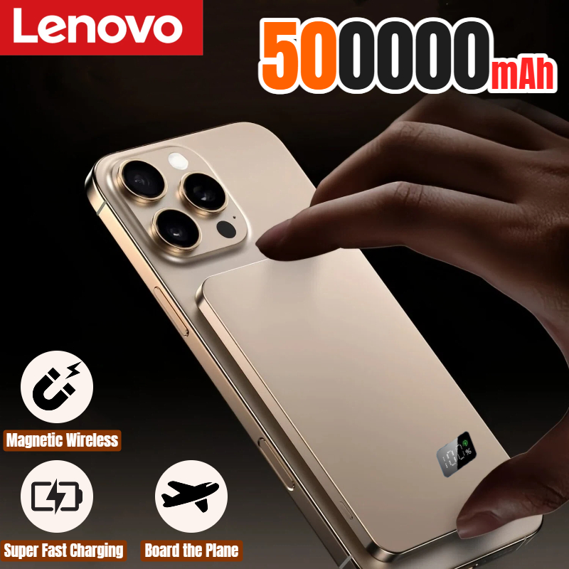 Power Bank Slim - Lenovo 50000mAh Powerbank 3-in-1 Slanke Magnetische