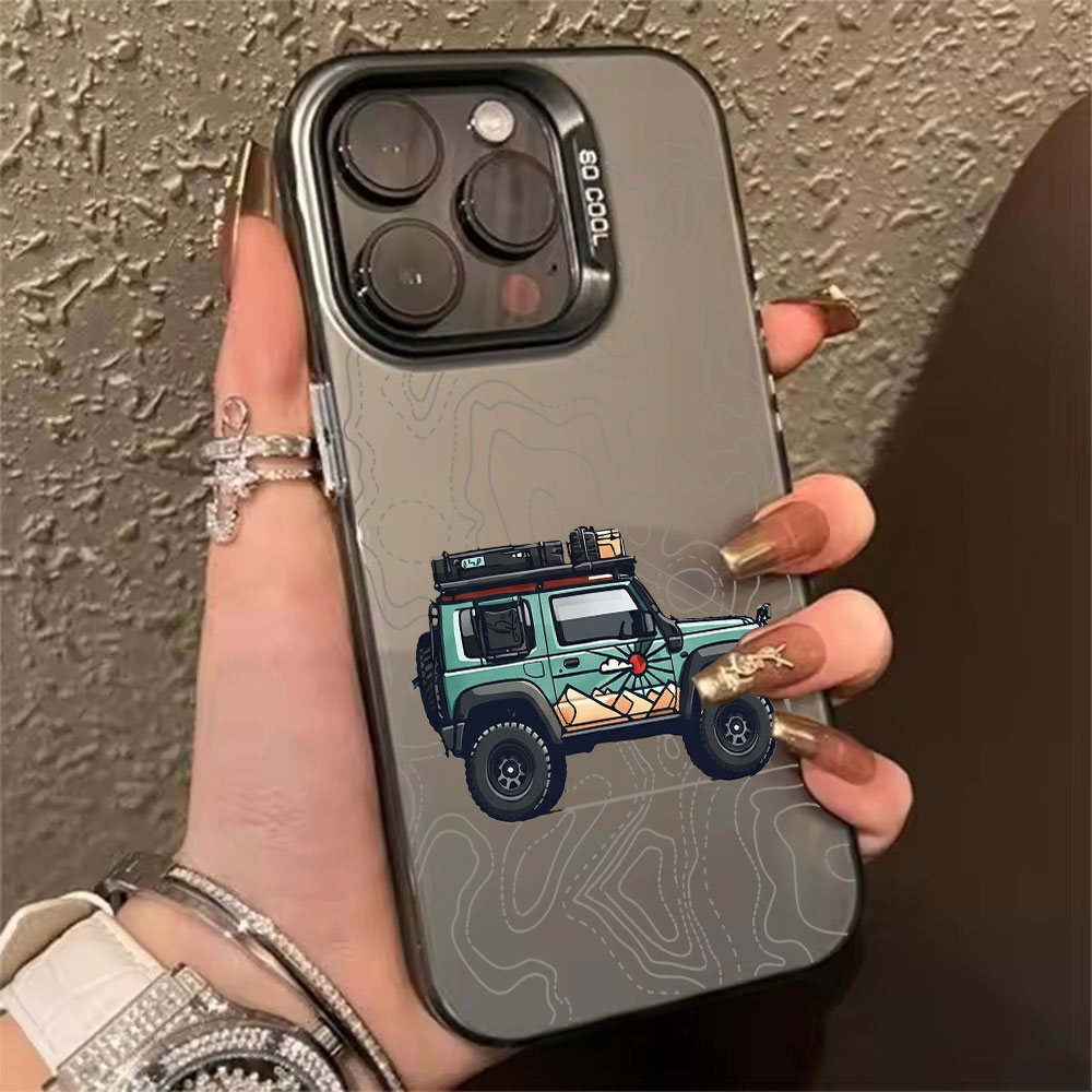 Phone Accessories List - Simpele autopatroon telefoonhoesje voor iPhone 17