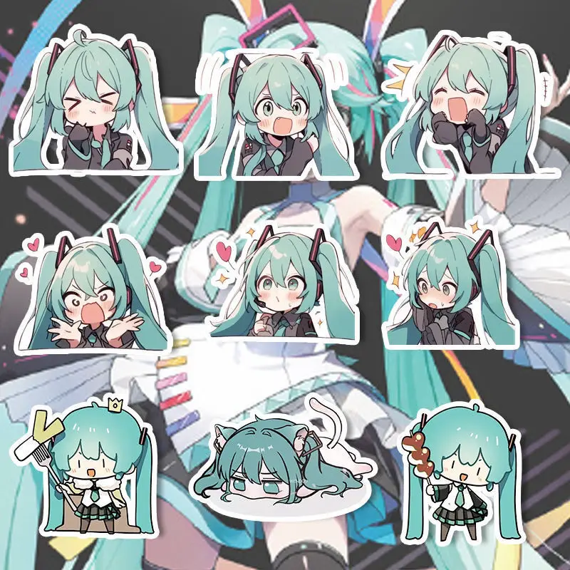 Phone Accessories Under 50 - 10-50-100PCS Kawaii HatsuneMiku Stickers Leuke Cartoon