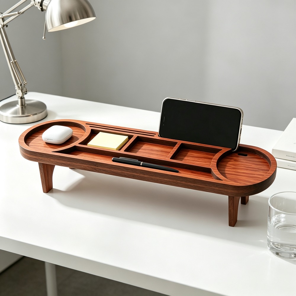 Houten bureau-organizer met te - Phone Accessories Rack recensie en prijs
