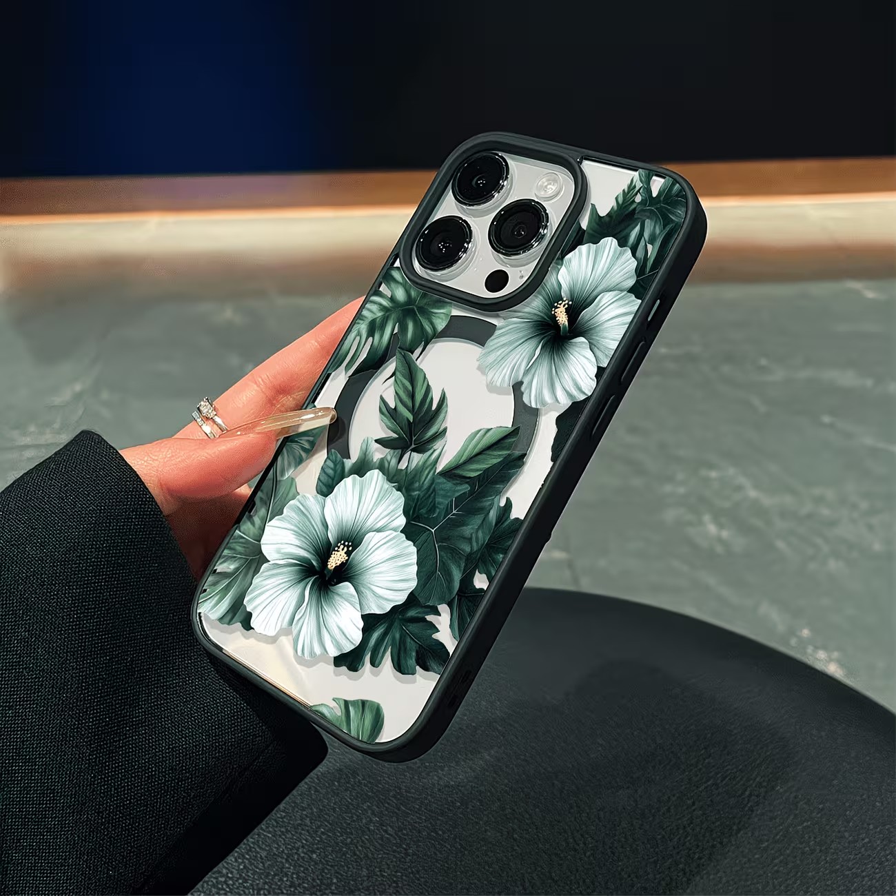 Groene bloemenprint telefoonho - Phone Accessories List recensie en prijs