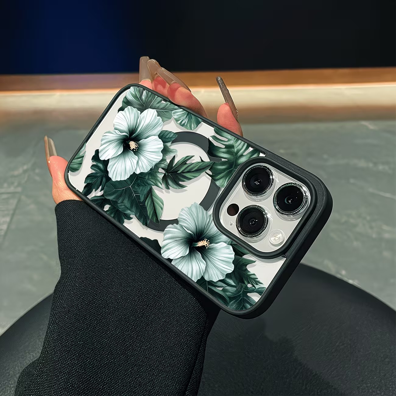 Groene bloemenprint telefoonho - Phone Accessories List recensie en prijs